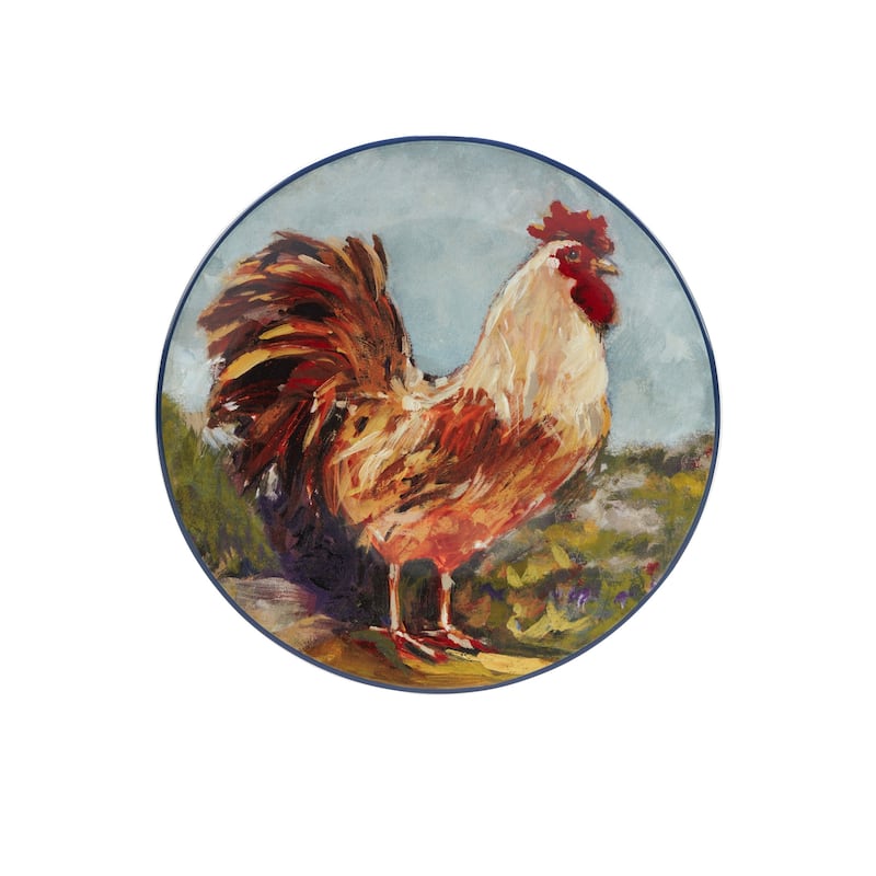 Certified International Rooster Meadow 9" Salad/Dessert Plates, Set of 4 - 9" x 9"