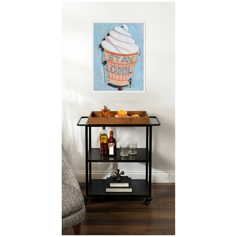 Kate and Laurel Stay Cool by Krista V. Allenstein Framed Canvas Wall Art Print