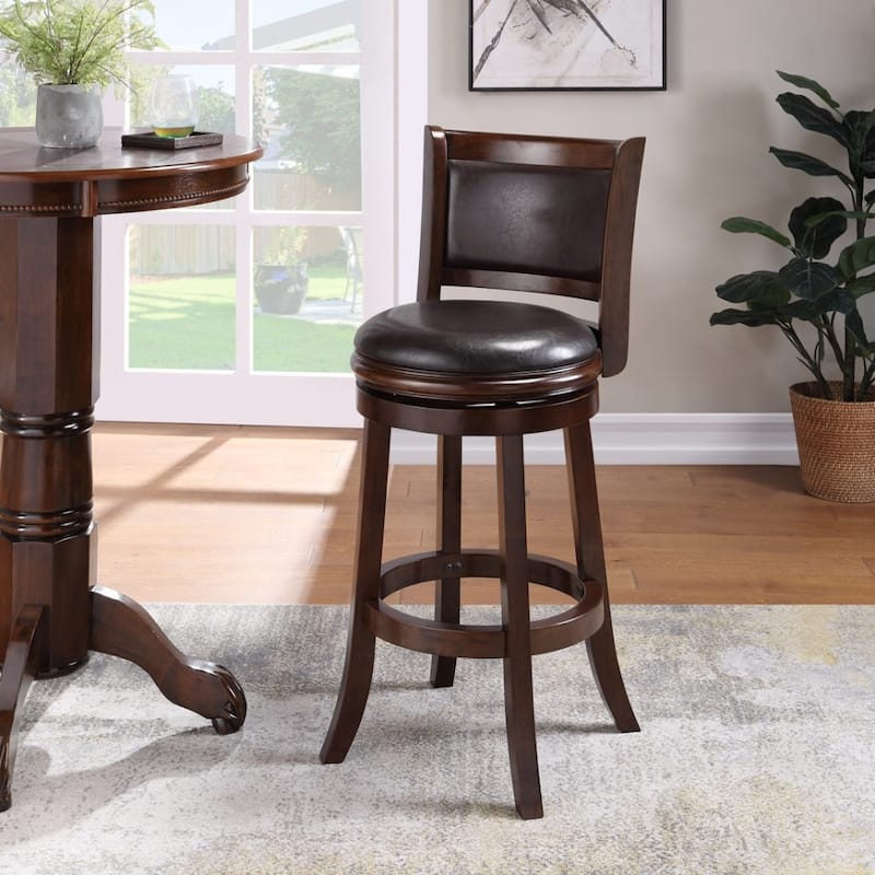 Augusta Wood Indoor Swivel Barstool
