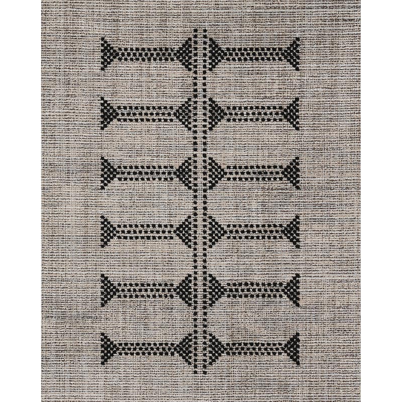 Momeni Rabat Geometric Polyester Black Area Rug
