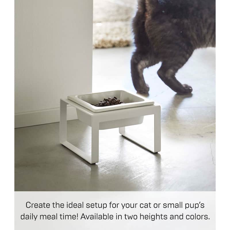 Yamazaki Home Single Pet Food Bowl Two Styles, Steel and Ceramic