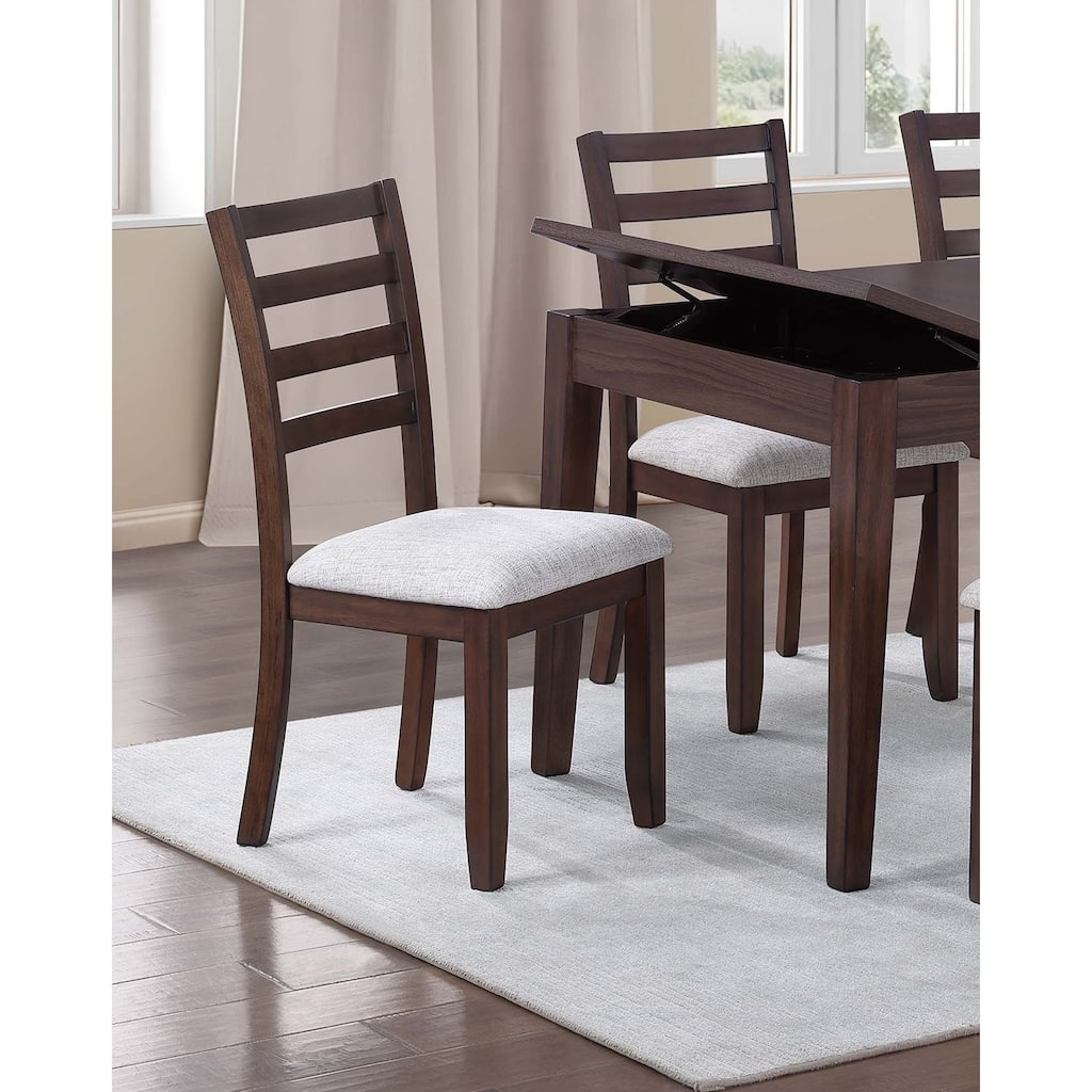 Mid-Century Modern Dining Chairs Ladder Back Walnut Finish