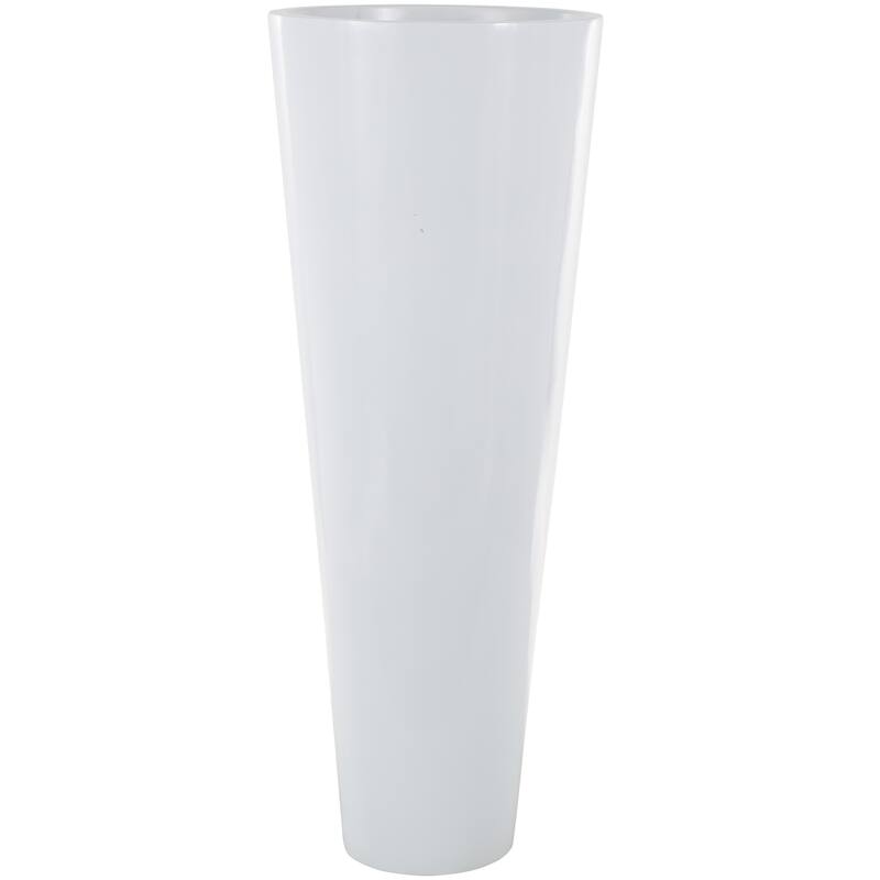 White Fiberglass Minimalistic Decorative Vase