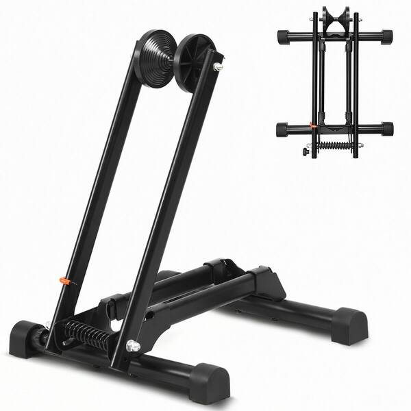 Costway Bicycle Bike Floor Parking Storage Stand Display Rack Folding Overstock 16386644