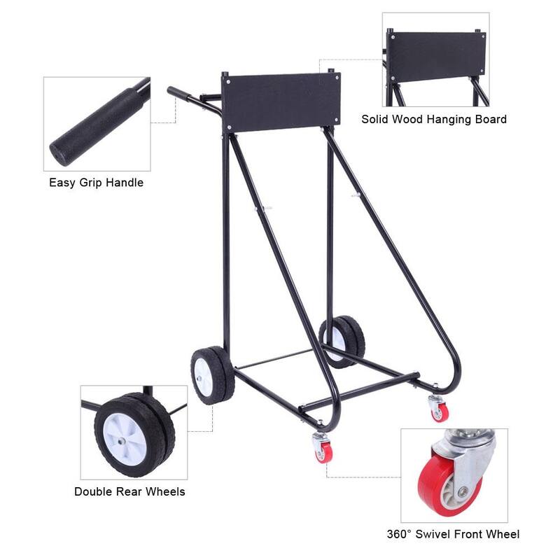 Heavy Duty Outboard Motor Carrier, Engine Stand Cart Dolly Storage
