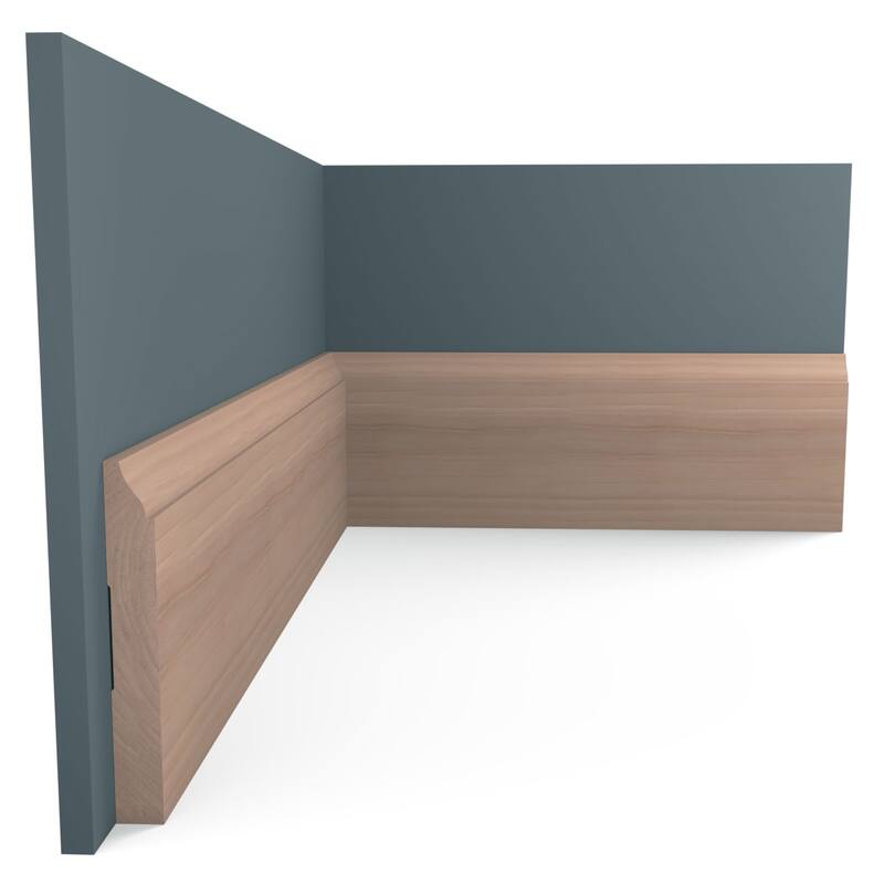 WM620: 9/16-in D x 4-1/4-in W x 96-in L Americraft Solid Hardwood Stain Grade Ogee Base Moulding