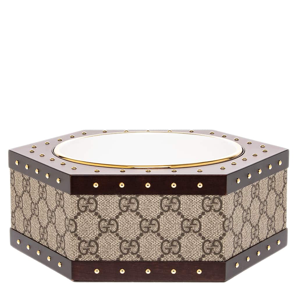 Gucci GG Supreme Dog Bowl - One Size