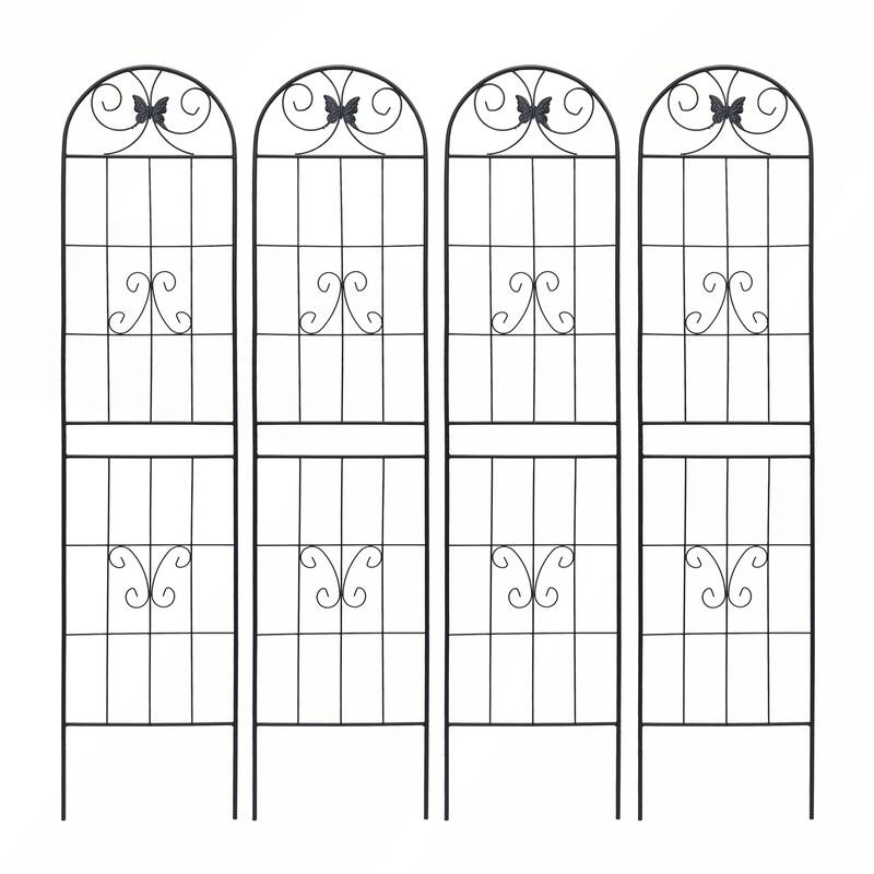 2 Pack Metal Garden Trellis 86.7in x 19.7in Rustproof Trellis