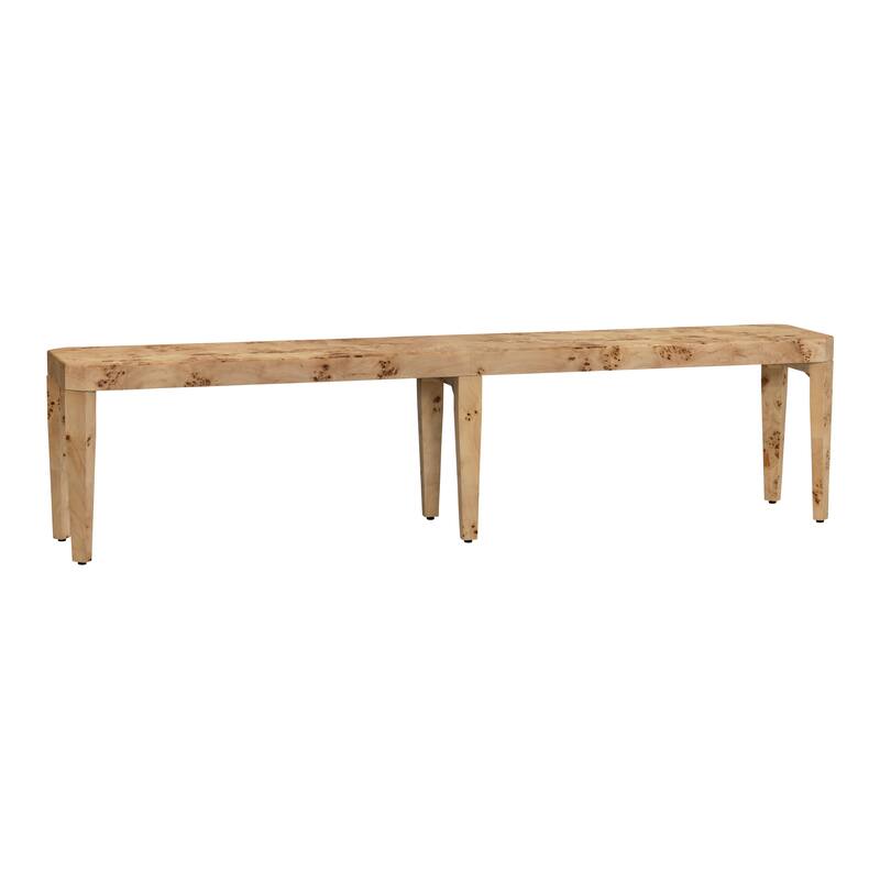 75 in. Brown Accent Bench with Brown Wooden Frame