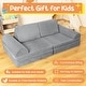 preview thumbnail 6 of 30, Convertible Kids Sofa Playset with Zipper