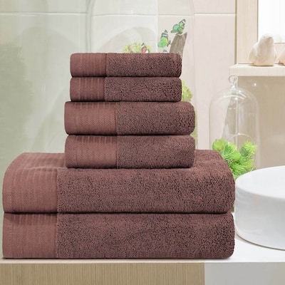 Turkish Cotton 6 Piece Herringbone Solid Towel Set by Superior