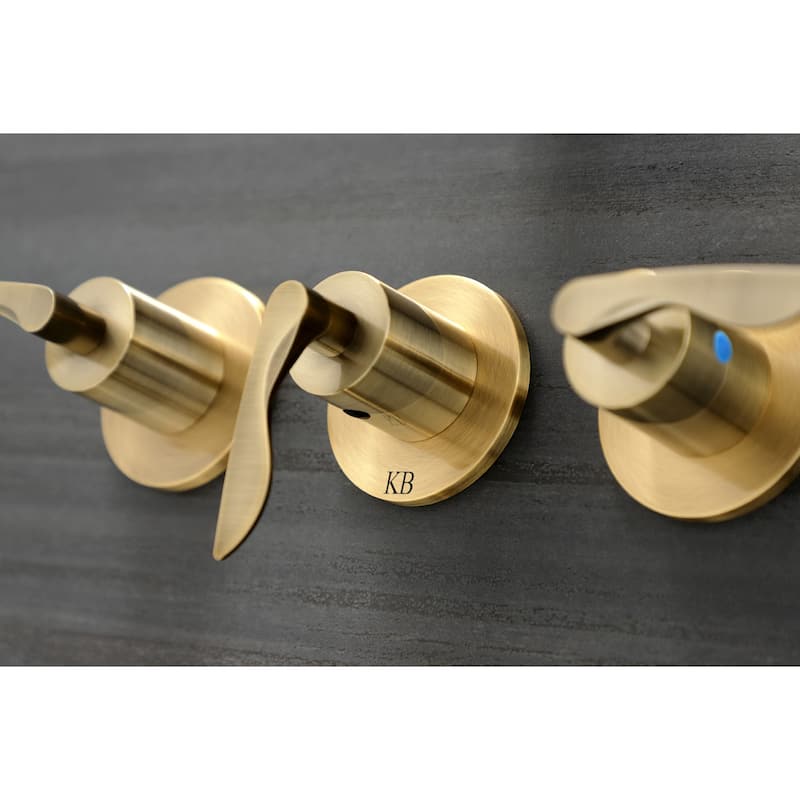 Kingston Brass Serena Three-Handle Tub and Shower Faucet