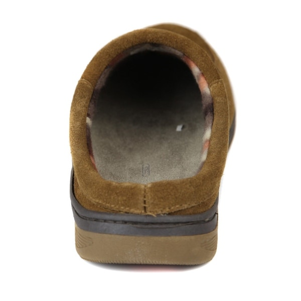 rockport suede clog slippers