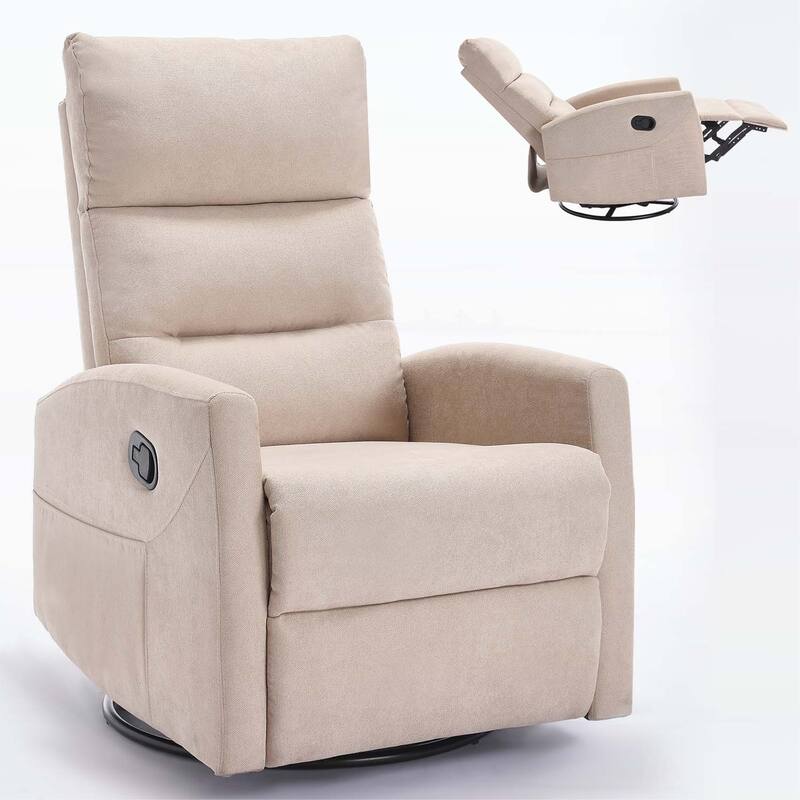Manual Recliner Chair with Rocker and Swivel,Perfect for Living Room Comfort and Relaxation