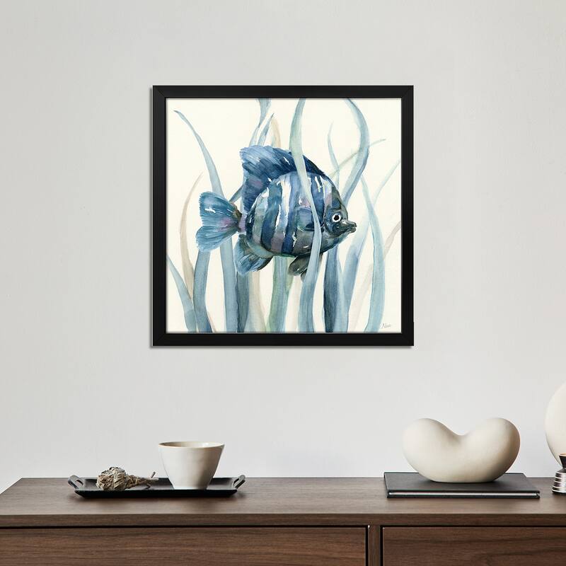 Fish in Seagrass I Premium Framed Poster by Nan