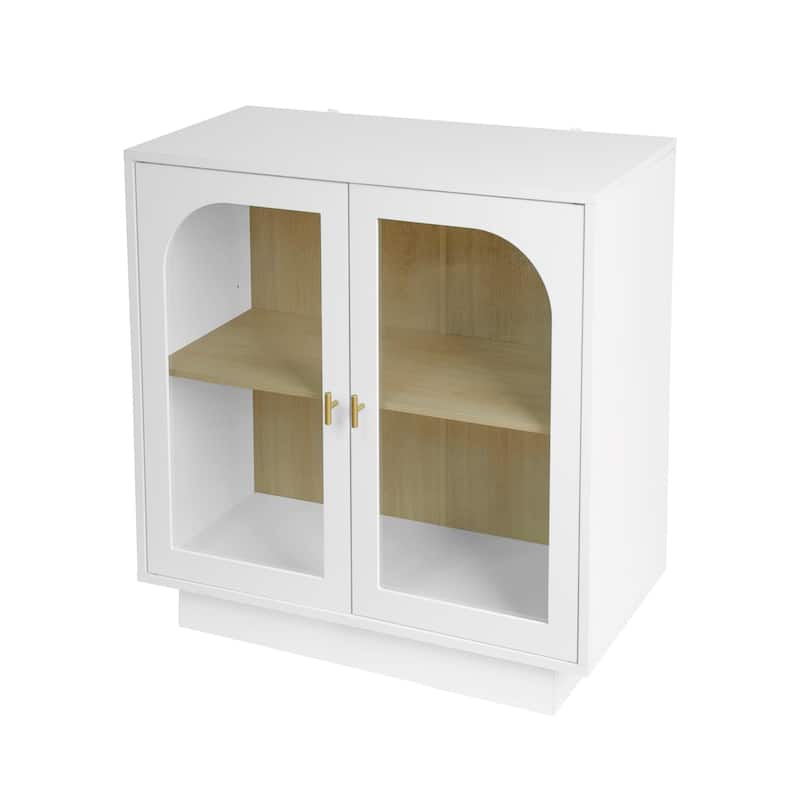 2 Storage Cabinet with Glass Door