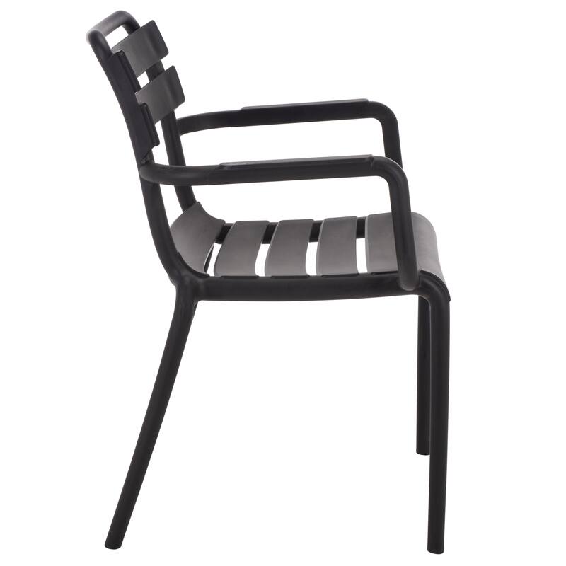 SAFAVIEH Outdoor Living Sarah Stacking Dining Armchair (Set of 2) - 21"W x 23"D x 32"H