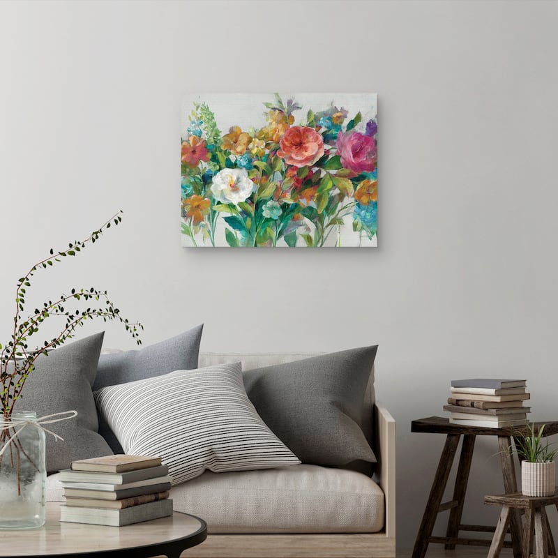 Country Florals Neutral by Danhui Nai Canvas Art Print