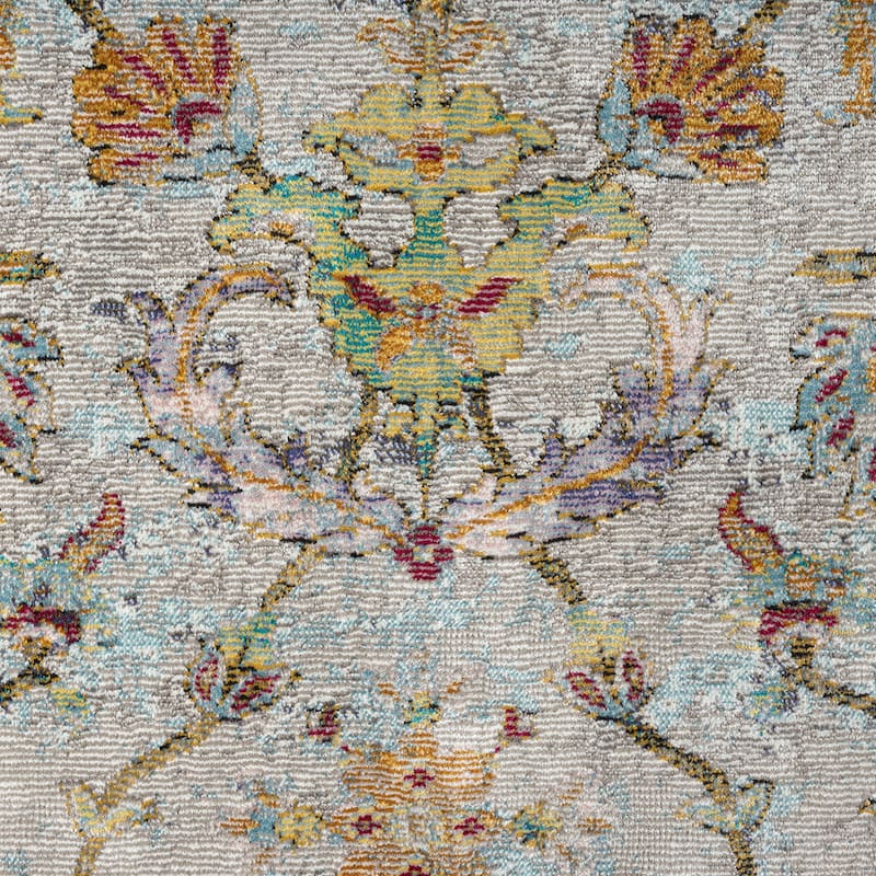 Gaia Traditional Floral Damask Performance Indoor Area Rug by Sevita