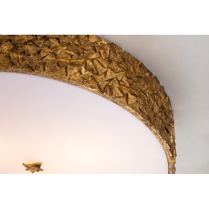 Mosaic 3-Light Flush in Gold