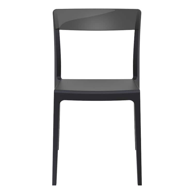 33" Black Outdoor Patio Dining Chair