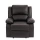 preview thumbnail 36 of 79, Vegan Leather Upholstered Push Back Manual Recliner Chair