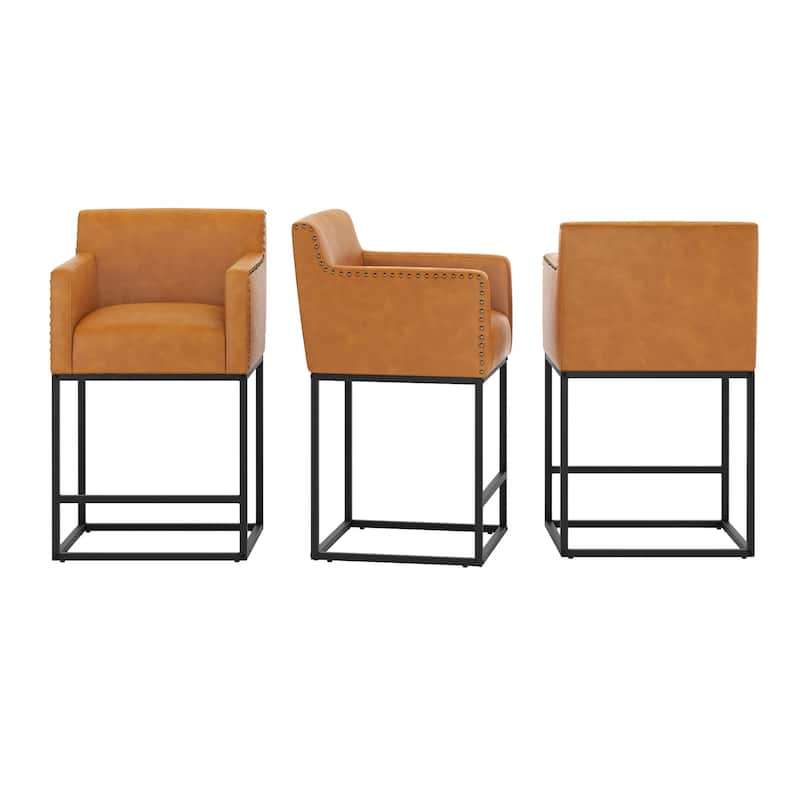 Modern Counter Height Bar Stools Fabric Upholstered Counter Stool