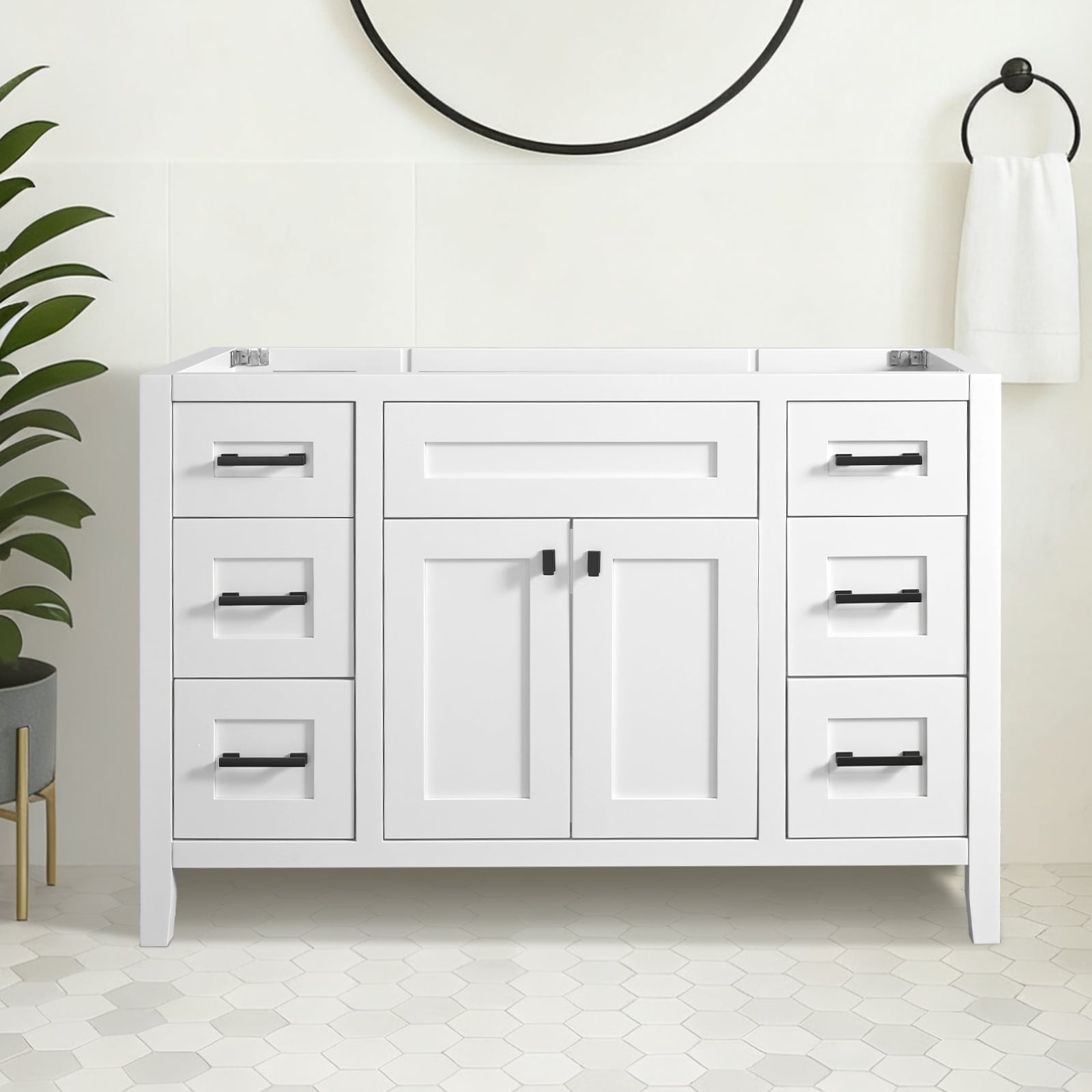 Nephelily 48" 60" 72" Bathoom Vanity Base Only, Easy-to-Install