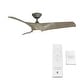 preview thumbnail 2 of 26, Zephyr Indoor and Outdoor 3-Blade Smart Ceiling Fan 52in with 3000K LED Light Kit and Remote Control with Wall Cradle