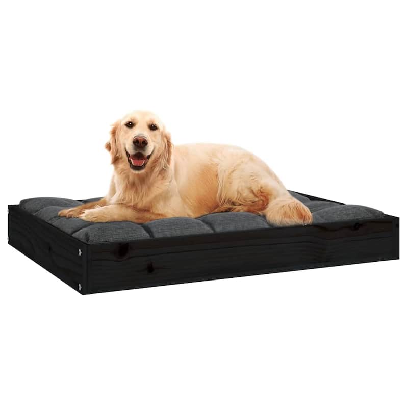 vidaXL Dog Bed Dog Sofa Bed Couch Pet Bed with Wooden Frame Solid Wood Pine - 28.1" x 21.3" x 3.5"