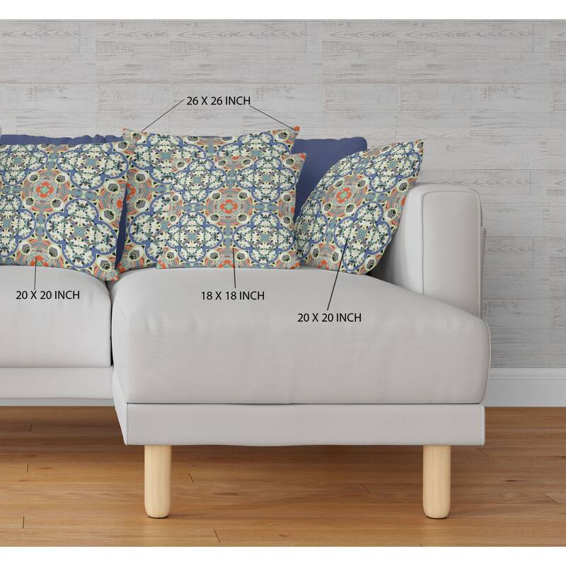 Clover Leaf Floral Indoor Outdoor Zippered Pillow