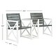 preview thumbnail 5 of 3, SAFAVIEH Outdoor Jovanna White/Ash Grey Bench - 61.8"x27.6"x33.5"