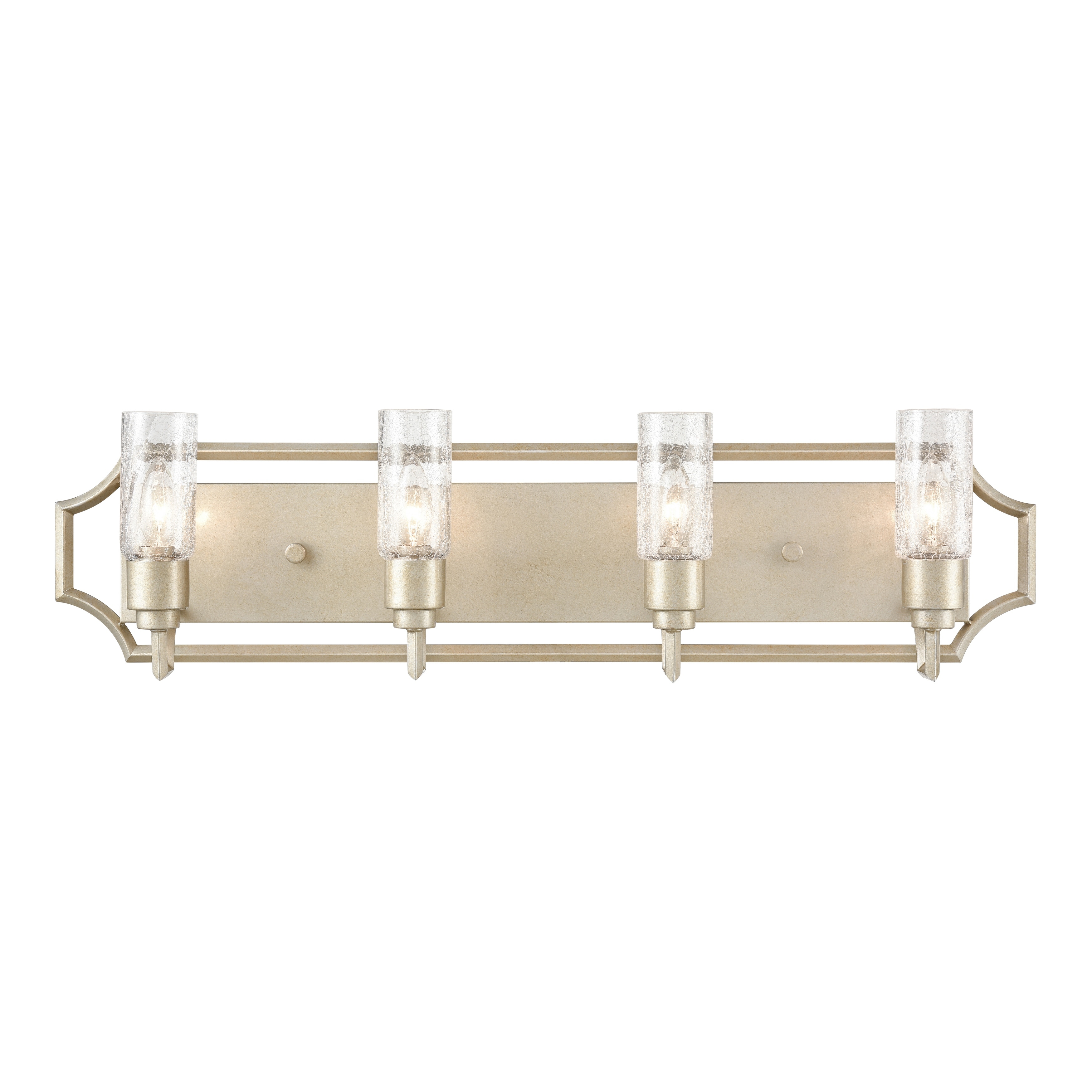 Atlas Lighting Cheswick 33-inch Wide 4-Light Vanity Light in Aged Silver