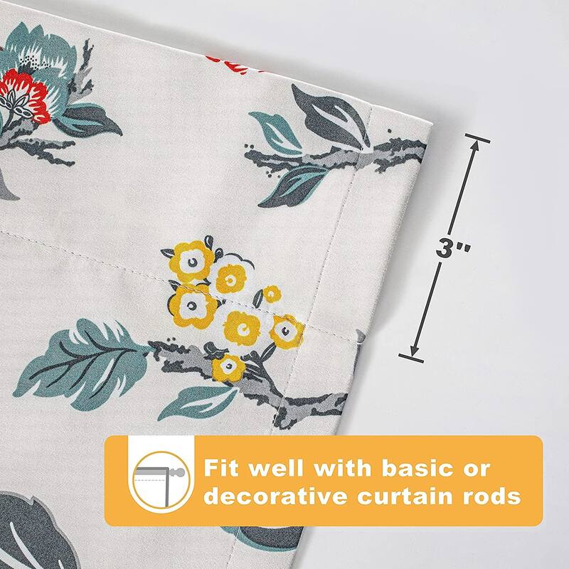 Porch & Den Navarre Botanical Pattern Printed Tie-up Shade
