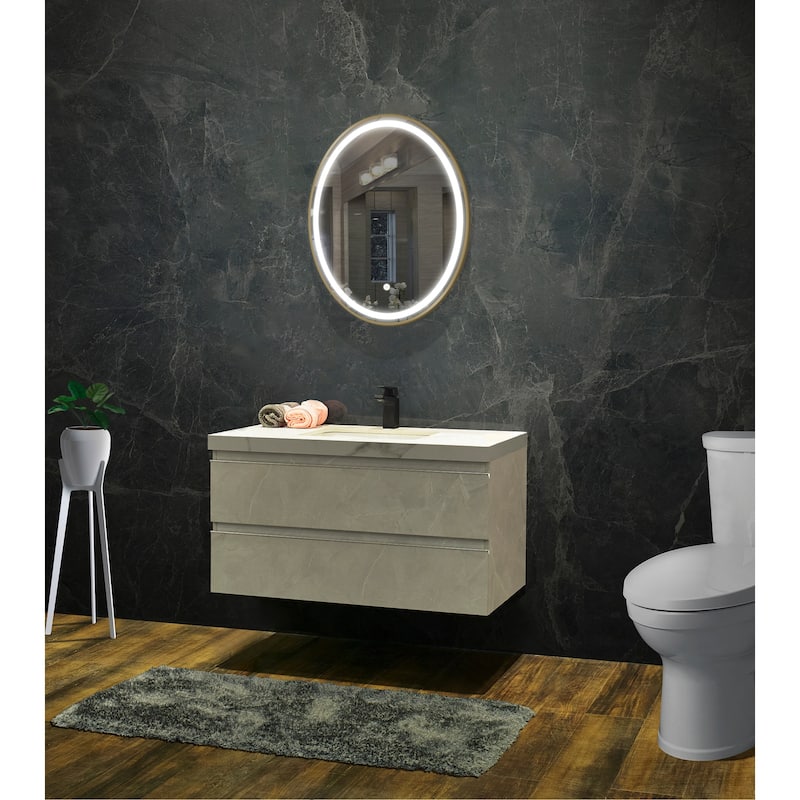 Vanity Art 24" x 31.5" LED Lighted Wall Mounted Mirror - 24" x 31.5"