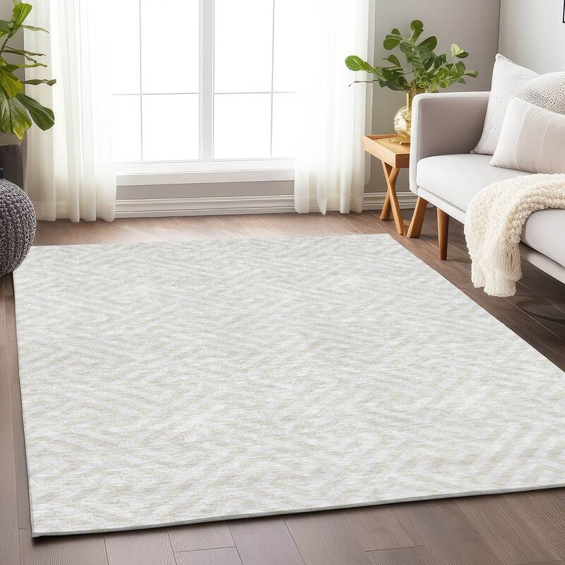 Premium Washable Super Soft Modern Geo Mayfield Rug - Ivory - 2' 6" x 3' 10" - Rectangle