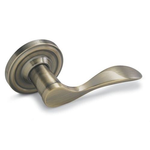 Weslock 610U-RH Bordeau Right Handed Privacy Door Lever Set with Round Rose from the Elegance Collection