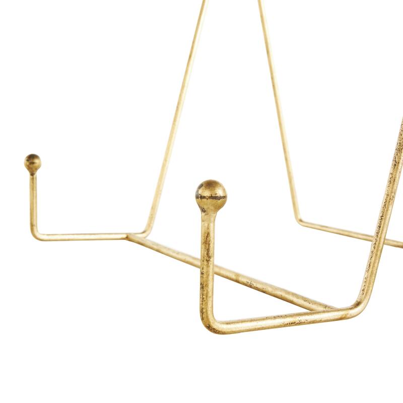 Metal Wide Triangle Display Easel - Set of 3 Gold - Roche River Decor