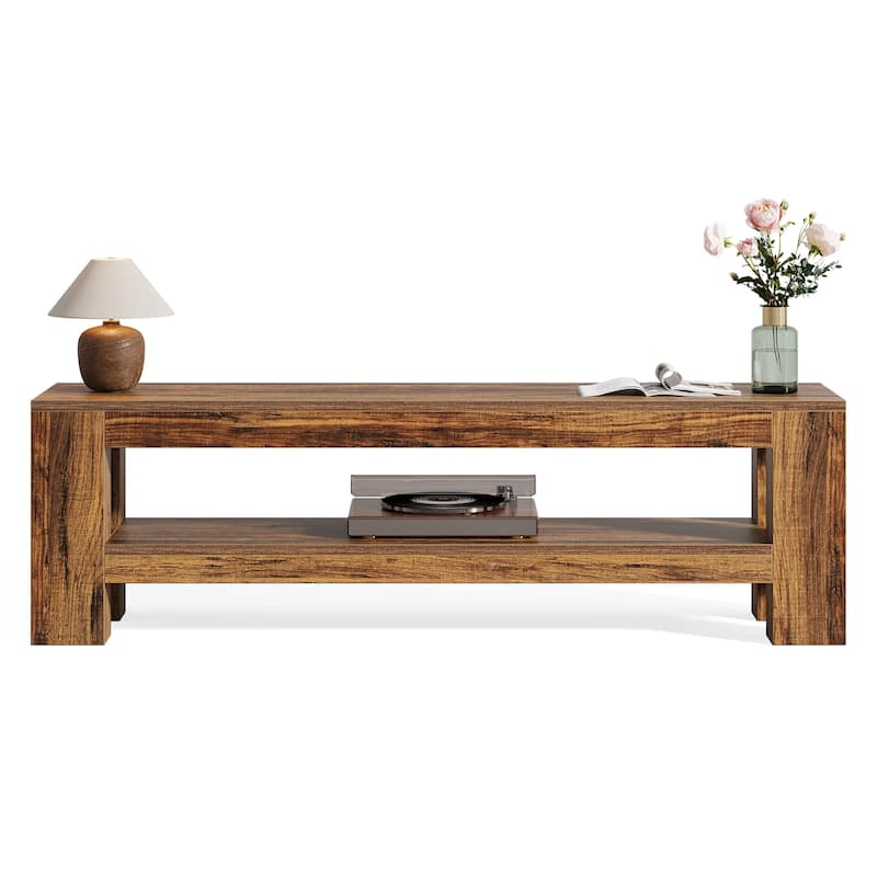 TV Stand, Media Console with Storage Shelves, Entertainment Center Television Console Accent Cabinet for Living Room, Bedroom