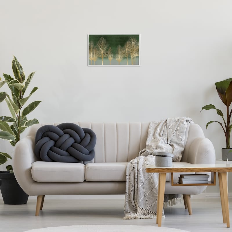 Stupell Gold Gradient Forest Framed Giclee Art Design By Kate Bennett