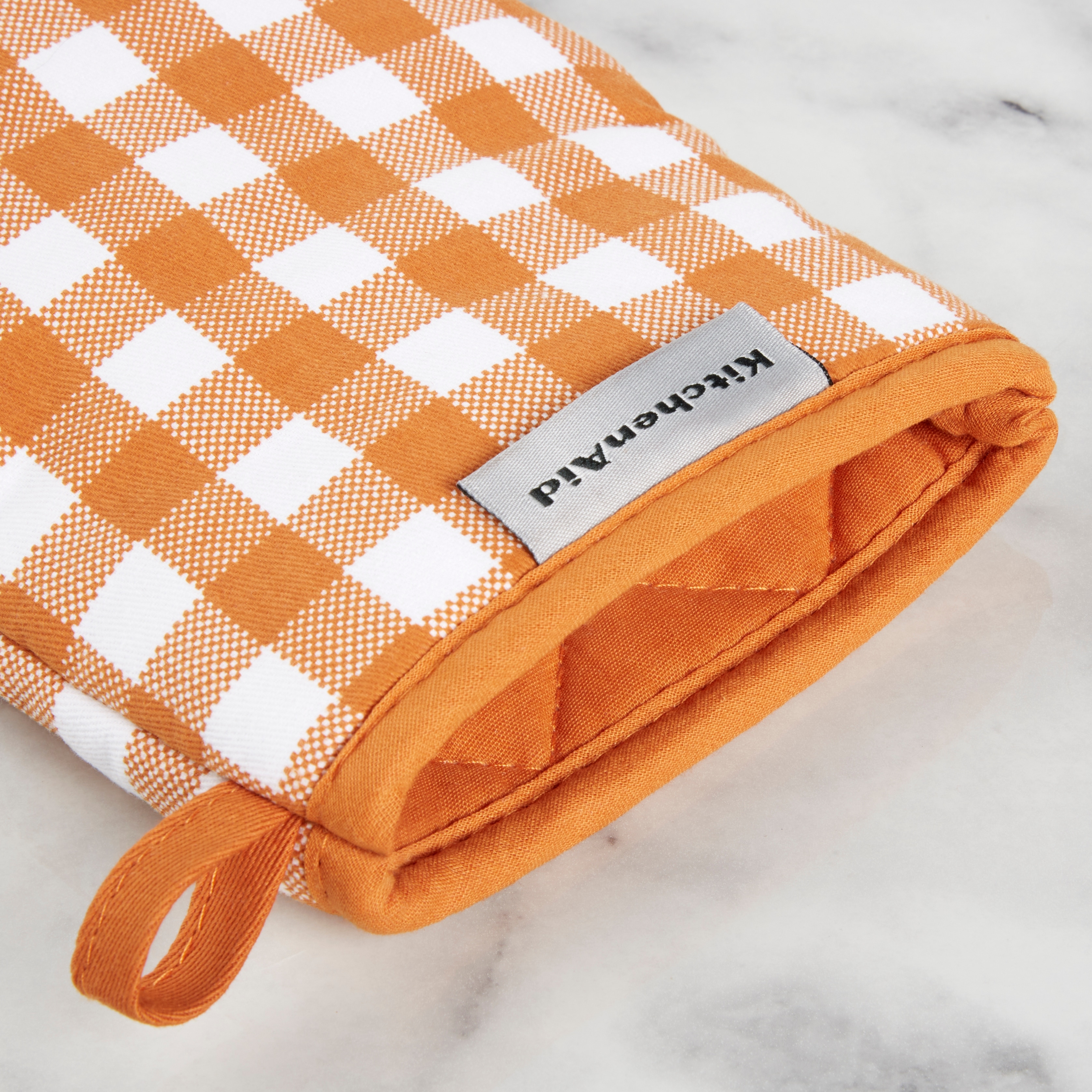 KitchenAid Gingham Cotton Beet Mini Oven Mitt Set (2-Pack)