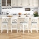 preview thumbnail 12 of 11, Costway 1/2/3/4 PCS 30" Bar Stool Wooden Chair with Contoured Backrest