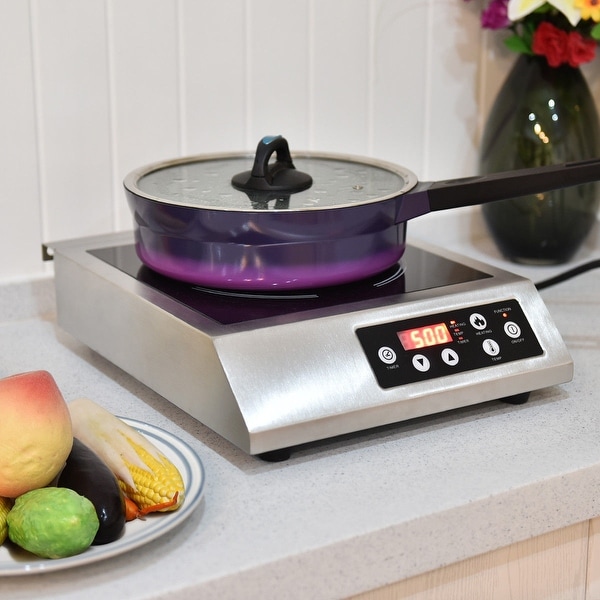Shop Costway 1800W Commercial Electric Induction Cooker Single Burner