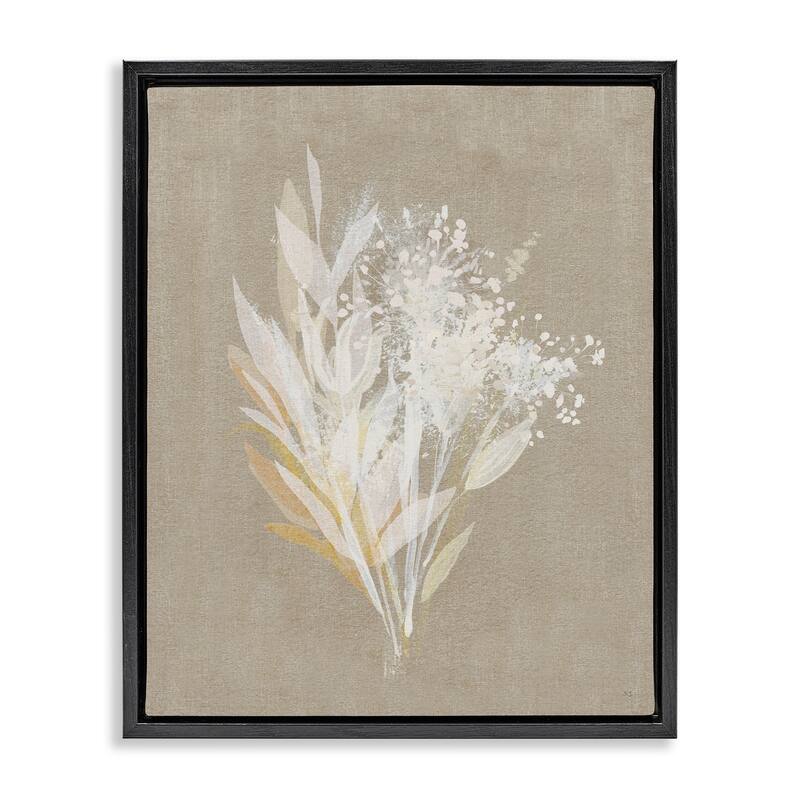 Stupell Natural Herb Impression Framed Floater Canvas Wall Art Design By Susan Jill - 17 x 21 - Black