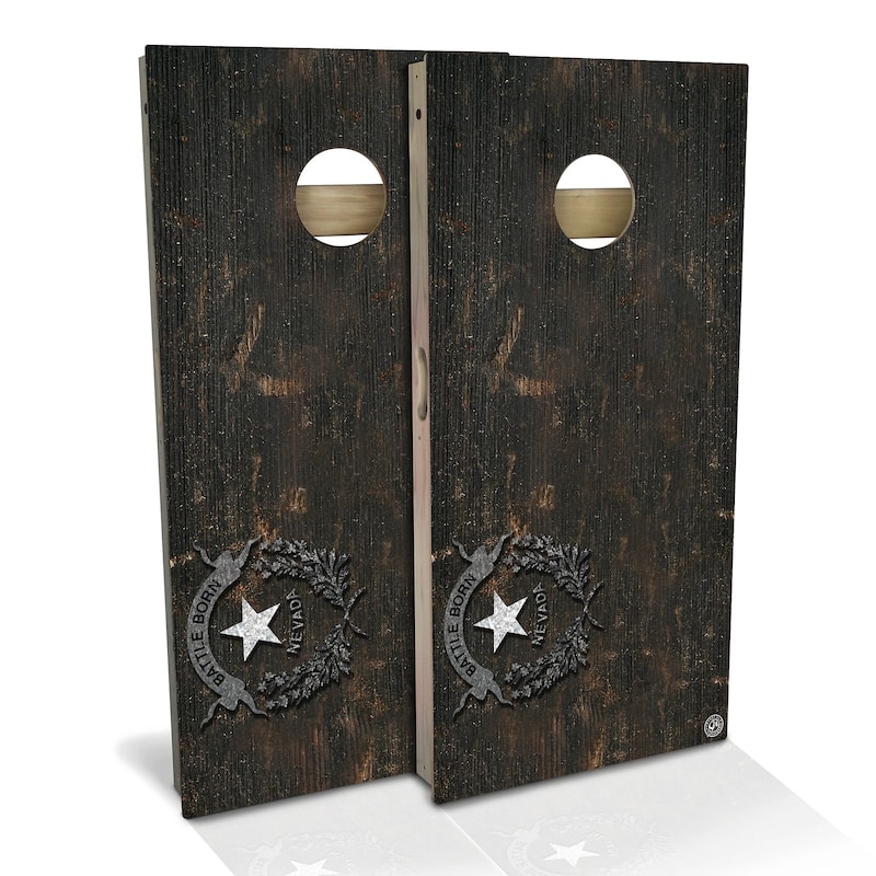 Nevada Flag Vintage Outdoor Cornhole Board Set - Premium 2x4 - Include Carrying Case