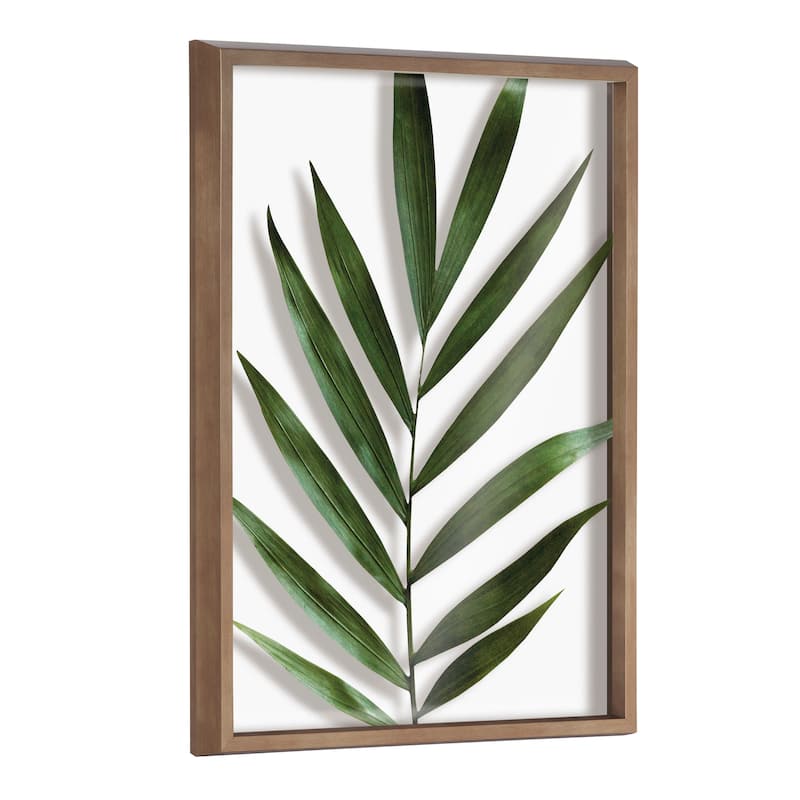 Kate and Laurel Blake Botanical 5F Printed Glass by Amy Peterson - 18x24 - Plastic - Gold