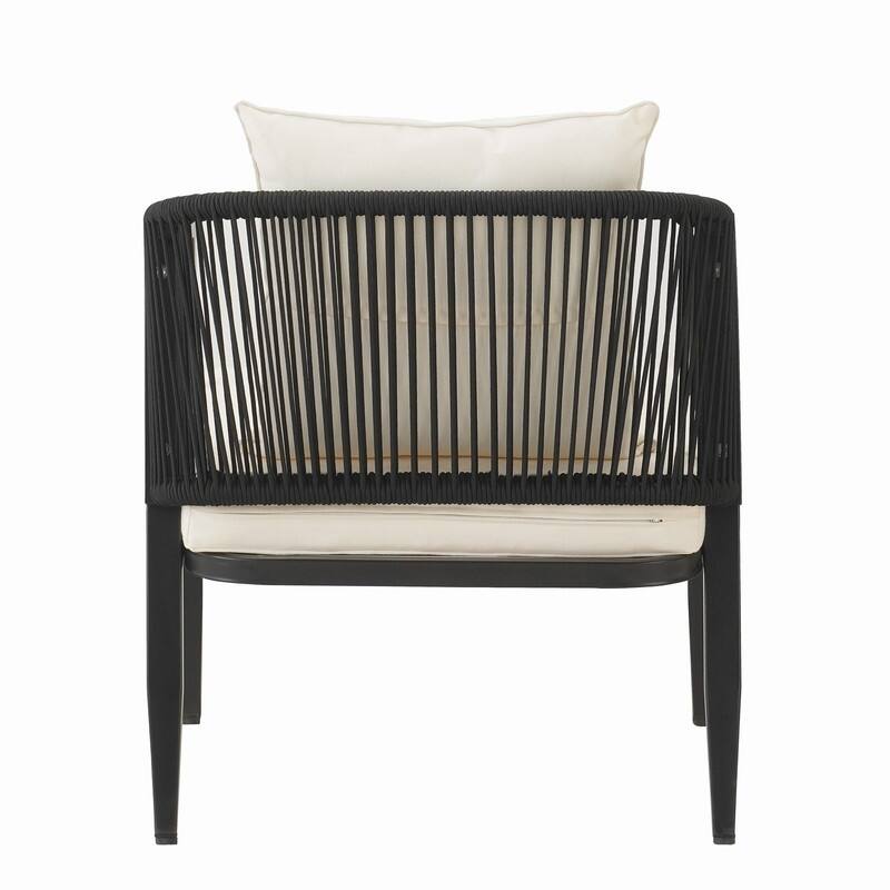 4-Piece Outdoor Seating Groups with Removable Cushions for Patios Lawns and Poolsides