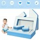 preview thumbnail 4 of 9, Costway 4-in-1 Crawl Climb Foam Shapes Playset Softzone Toy Kids - White + Blue - See Details