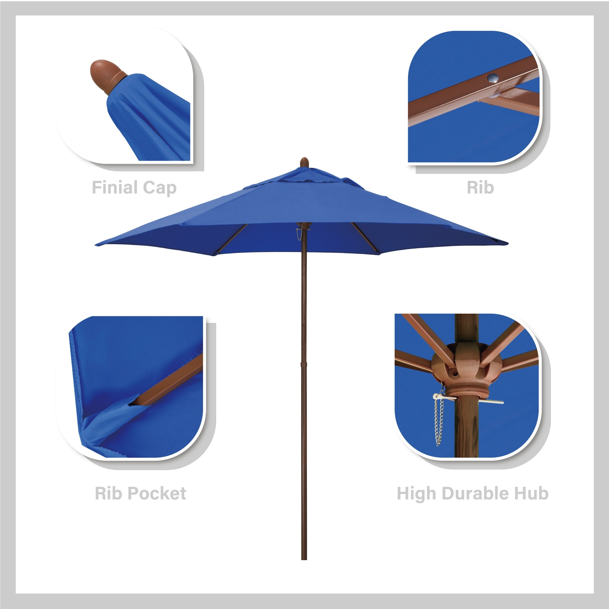 looking for a finial for a patio umbrella Replacement Screw Top Plastic ONLY DestinationGear Italian Umbrellas (White) : Patio, Lawn & Garden fading Sunumbrella fabric California Umbrella 9-ft Patio Umbrellas