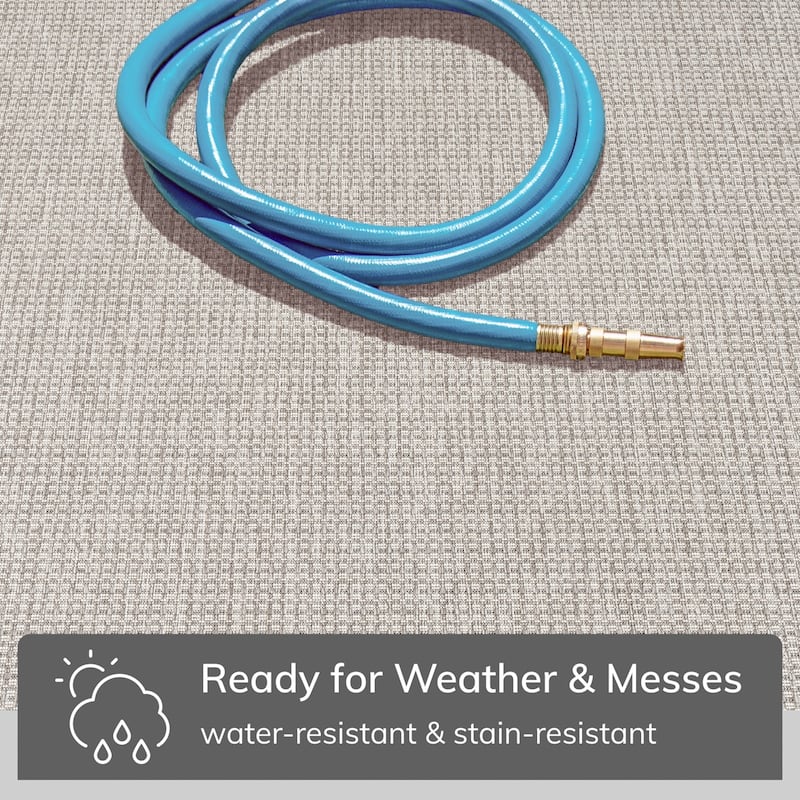 Well Woven Medusa Odin Indoor Outdoor Border Solid Area Rug